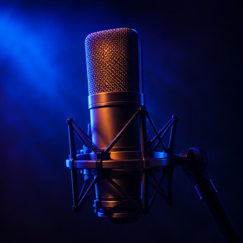 Studio microphone for The Redeemer Wave live radio